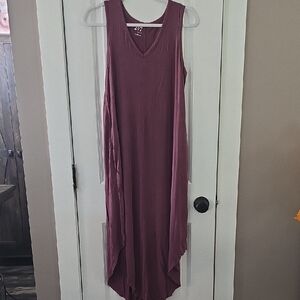 Maurices High Low Sleeveless Dress in Dusty Rose